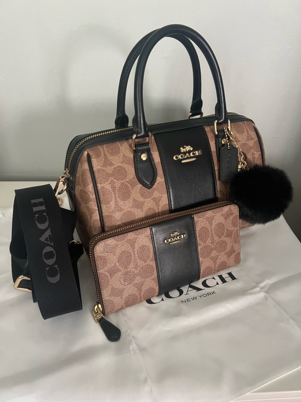 Coach Rowan Satchel Bag And Matching Wallet